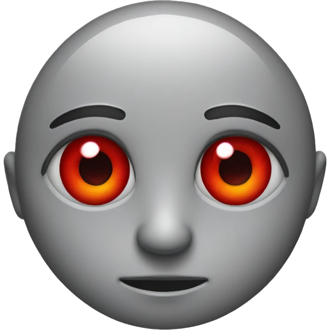 the same with red eyes emoji