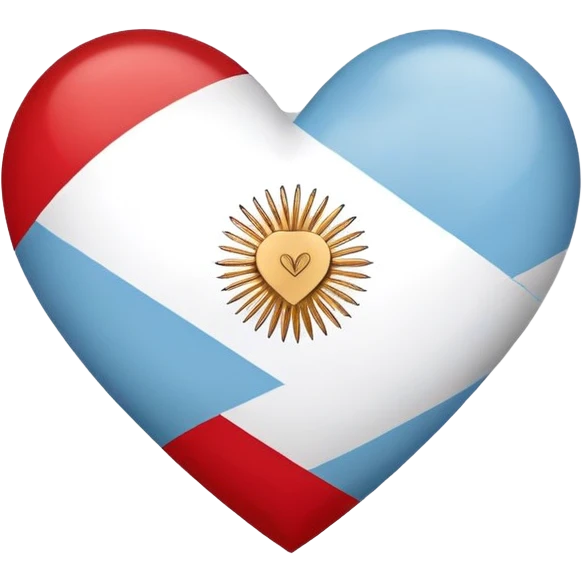 Heart big and argentina  emoji