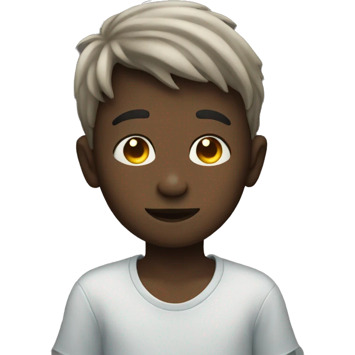 Boy looking o moon emoji