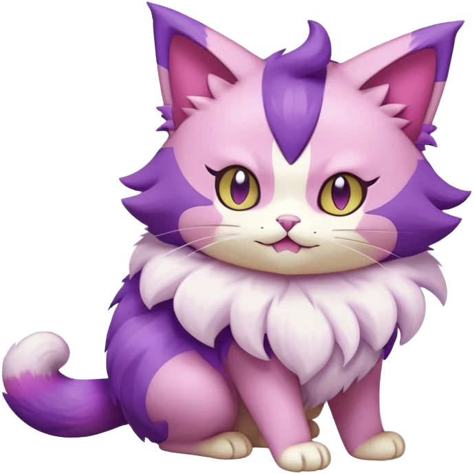 Skitty-Delcatty-Pokémon-Fakémon-hybrid-creature (full body) emoji