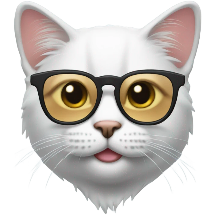 Cat wearing glasses emoji