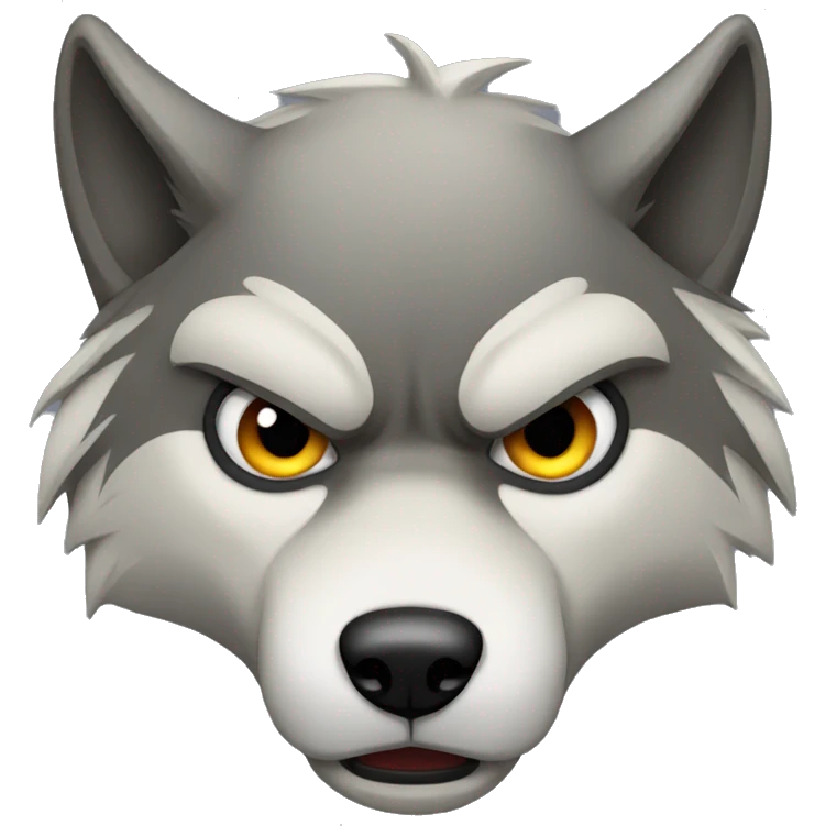 Angry wolf emoji