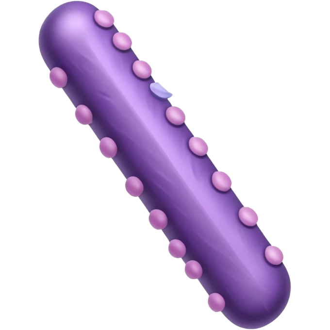 Multiple Lactobacillus bacteria emojis, thick rod shape, purple, soft fibrous texture, clean ingredient icon style
 emoji