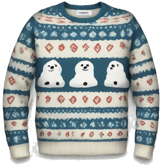 arctic print sweater no person  emoji
