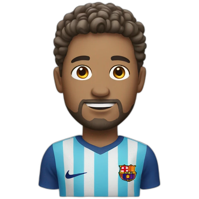 White man playing in Barcelona  emoji