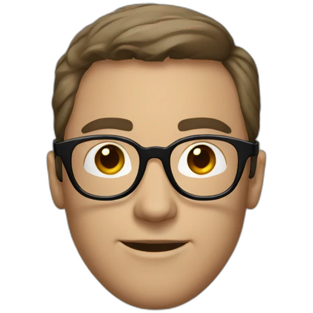 white-male-brunette-black-round-glasses emoji
