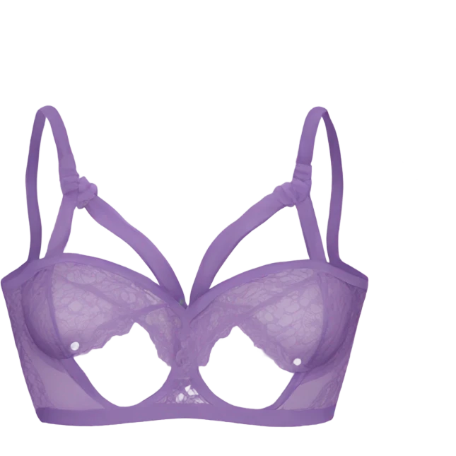  bra light purple lace bra emoji