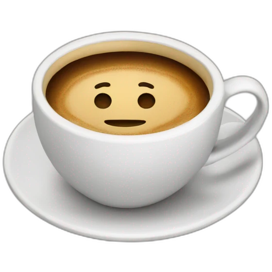 a cup of coffee is walking emoji