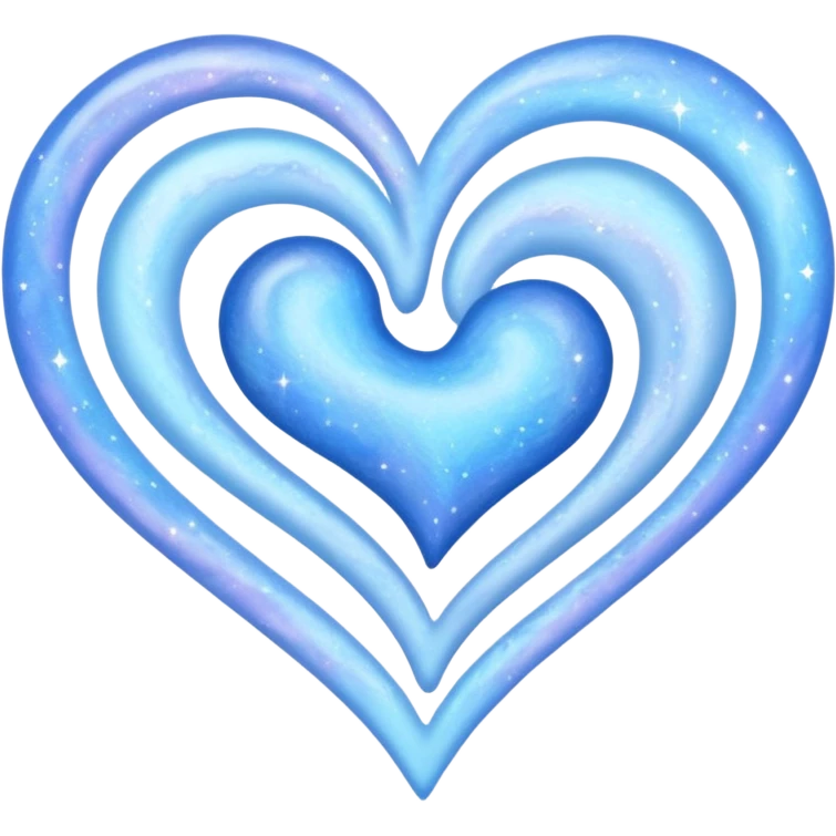 pastel blue galaxy heart emoji