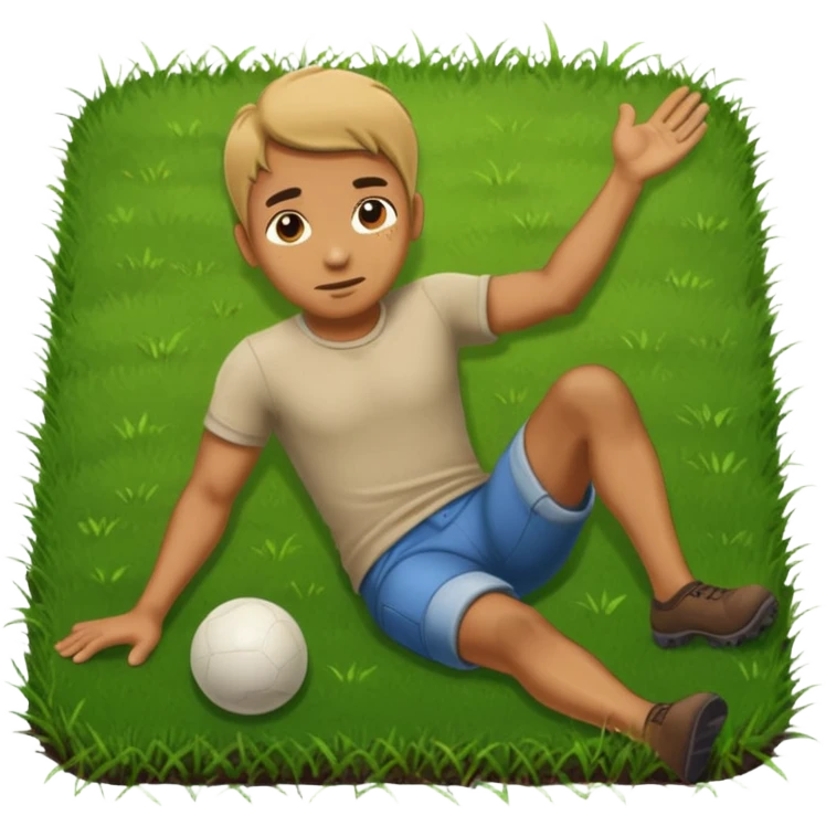 Man rolling on ground emoji