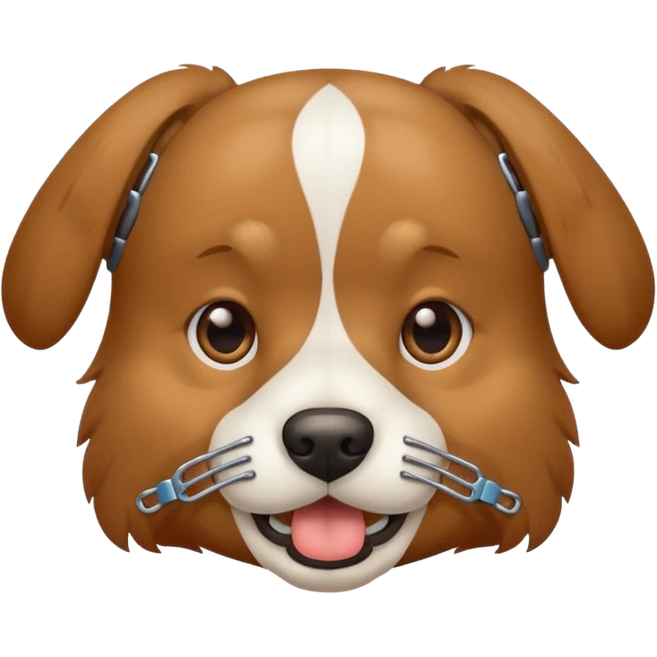 A dog with brackets  emoji