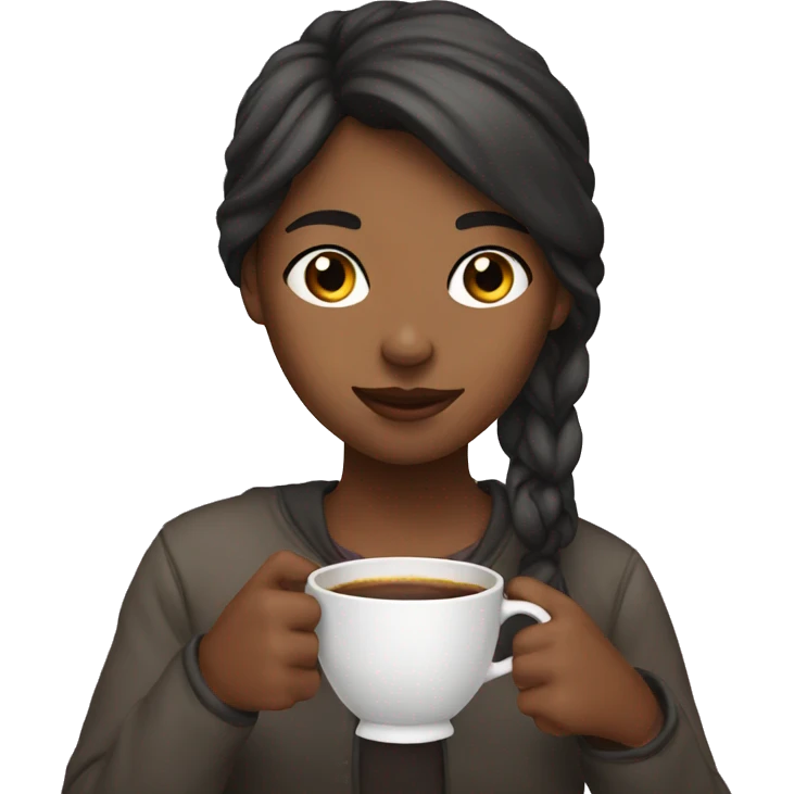 girl with a cup emoji