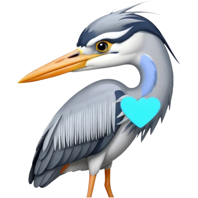 Grey Heron emoji