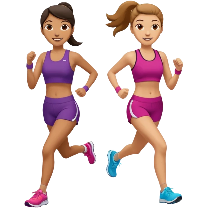 2 women jogging emoji