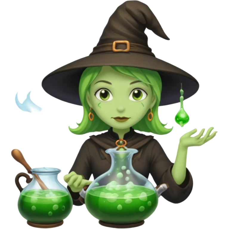 green witch cooking potion emoji