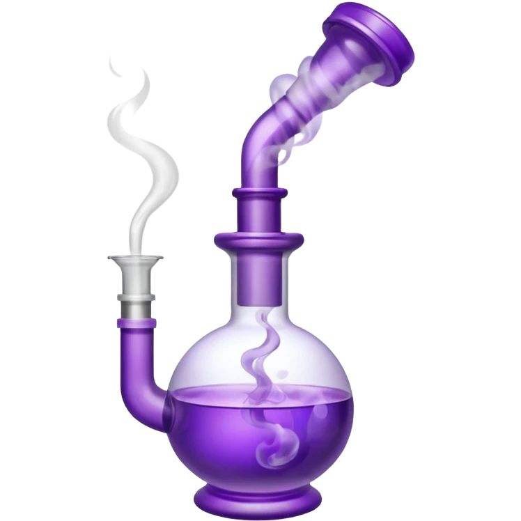 Purple Bong smoking out the top emoji