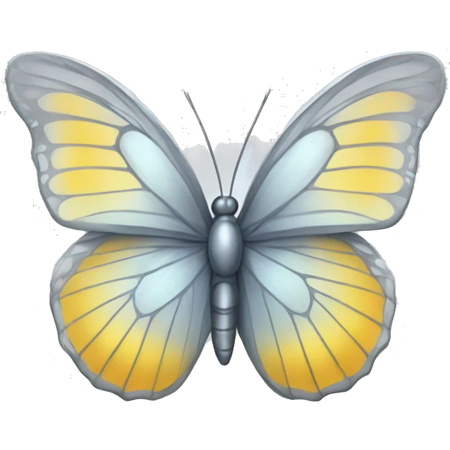 silver butterfly emoji