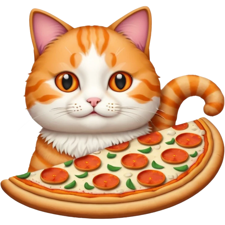 Cat with pizza emoji