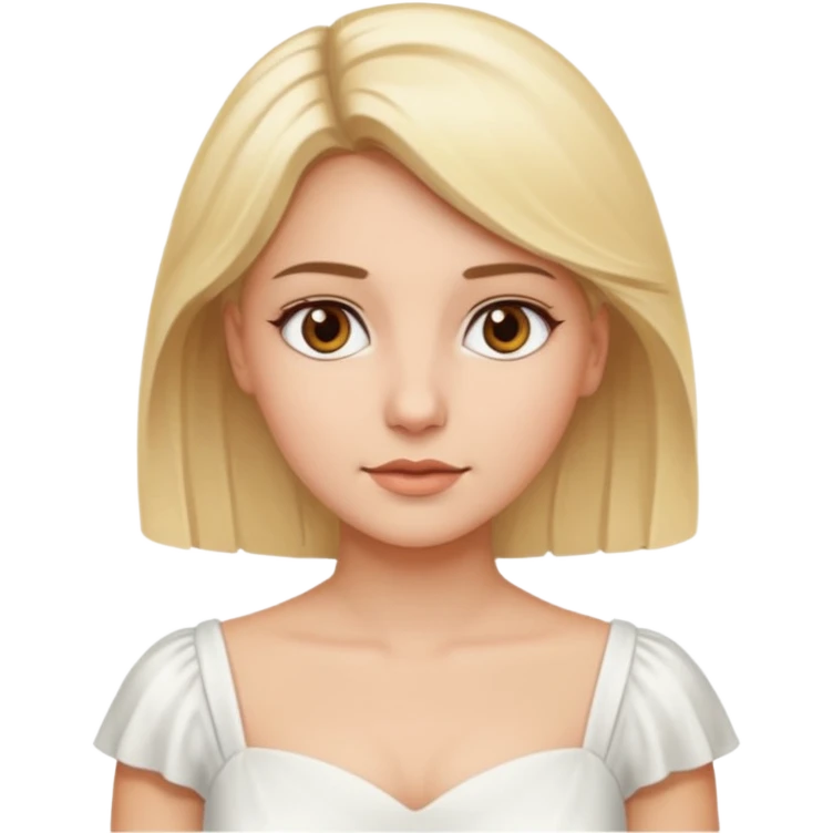 .blonde, brown eyes emoji