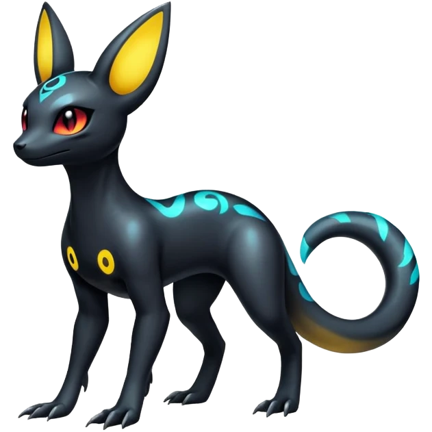 Salandit-Umbreon-Fakémon-hybrid-creature (full body)  emoji