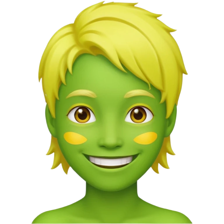Neon green ,yellowHaired People  emoji