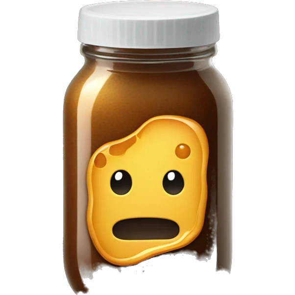 coffee grounds and honey liquid mix in a jar no wand emoji