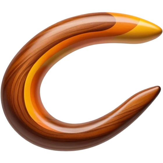 Cinematic Realistic image of a classic boomerang, rendered with detailed wood grain textures and vibrant colors, set against a sunlit outback landscape that emphasizes its iconic Australian heritage emoji