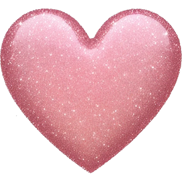blush pink glitter heart emoji