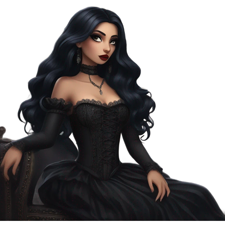 Goth girl in her castle emoji