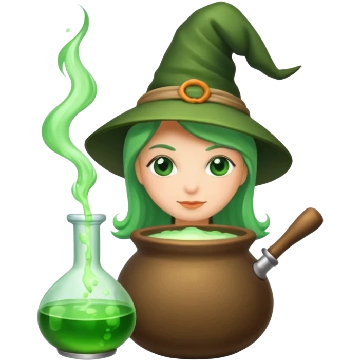 green witch cooking potion emoji