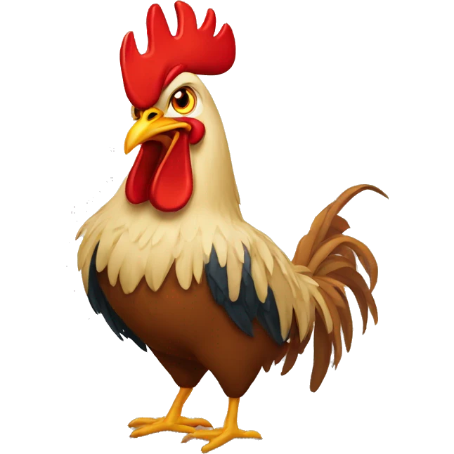 outraged rooster emoji