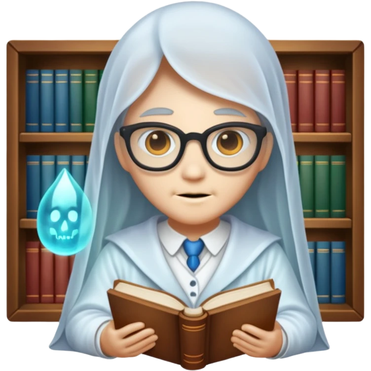 Ghost Librarian we can see through  emoji