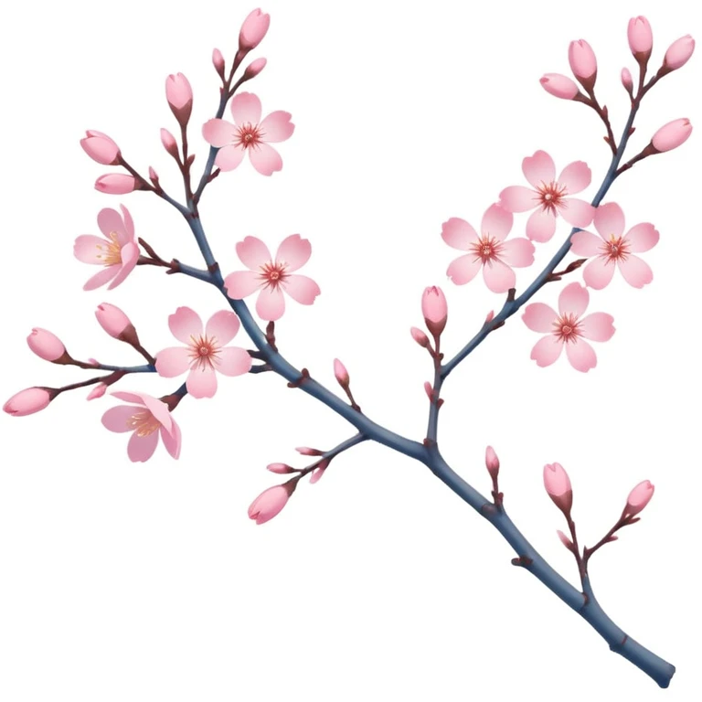 pastel sakura branch with a soft blue background emoji