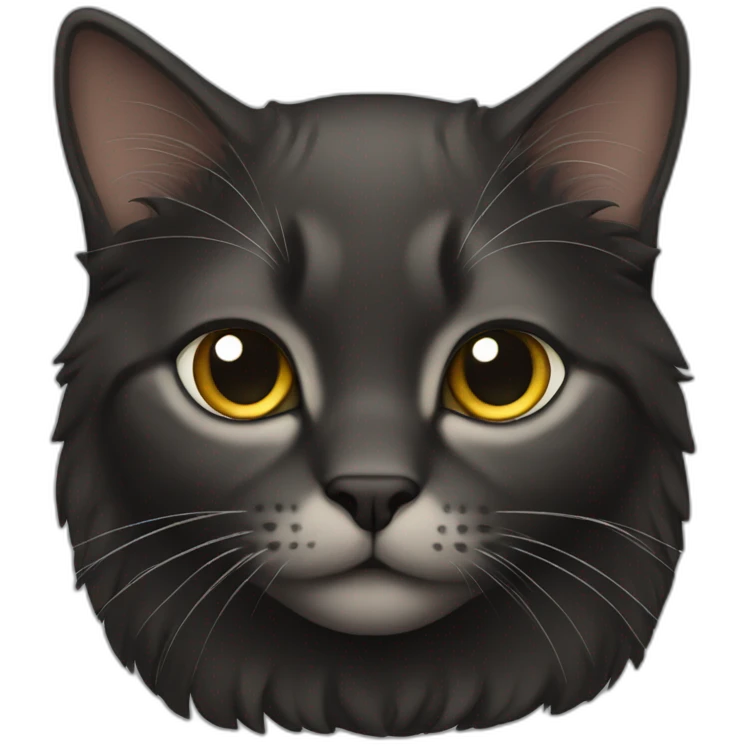Carey cat mostly black emoji