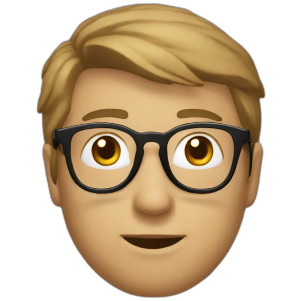 Un chient avec des lunettes de soemî emoji