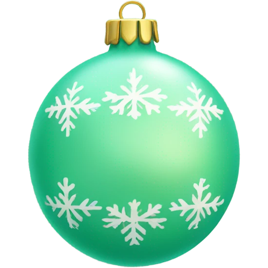 Pastel Green ornament with winter pin  emoji