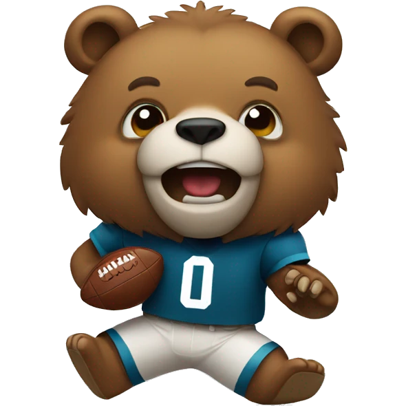 Bear playing football emoji