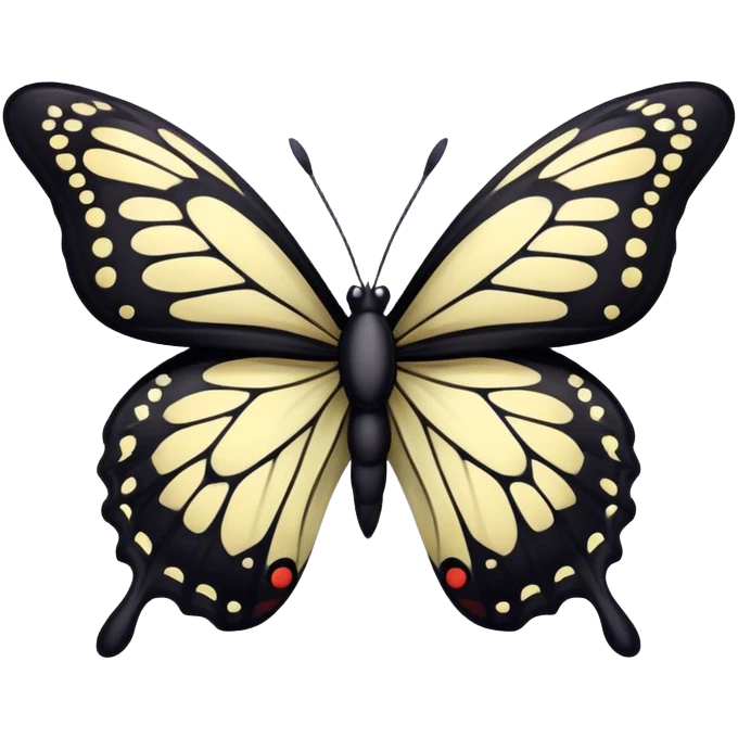 Black butterfly emoji