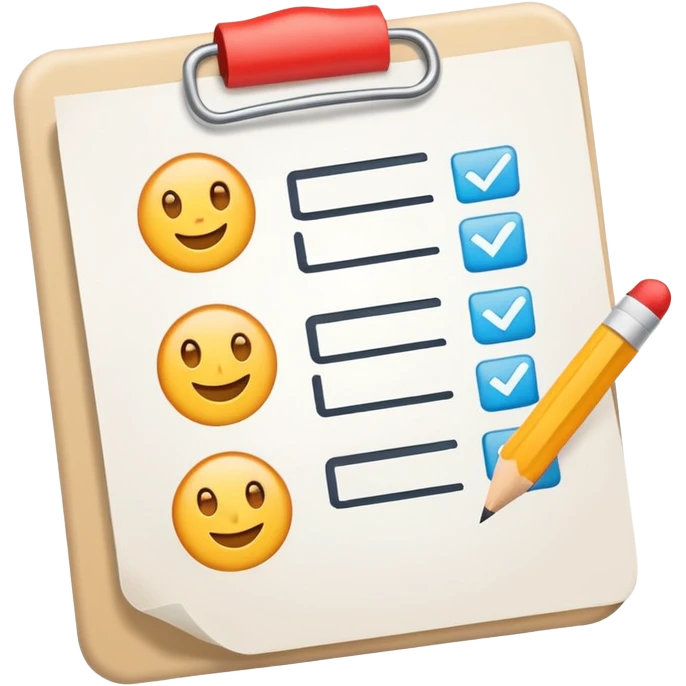 paper test with chekbox emoji