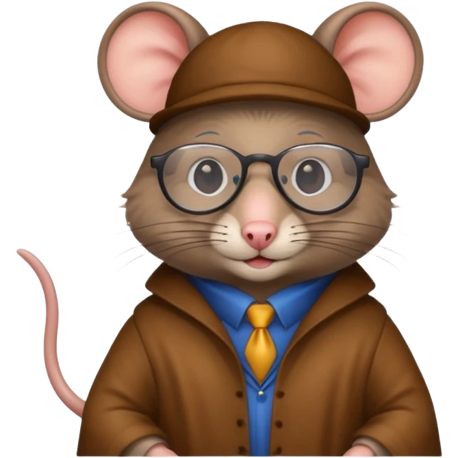 A rat with a costume and the rat av 999999$ glass emoji