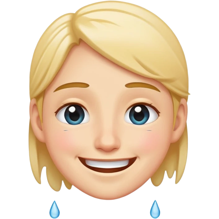 Cry happy emoji
