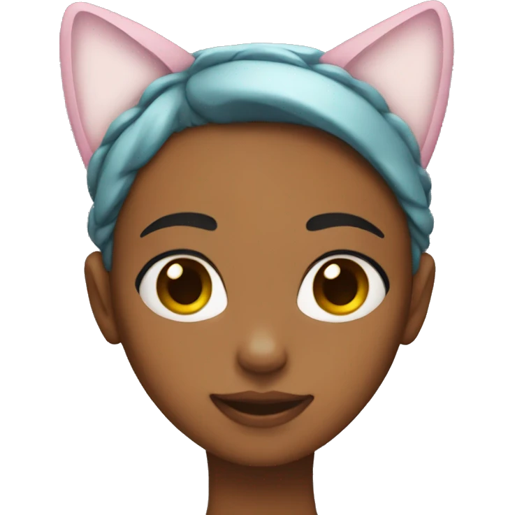 Girl with cat ear headband  emoji