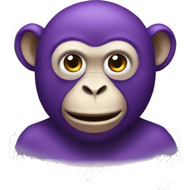 A purple monkey emoji