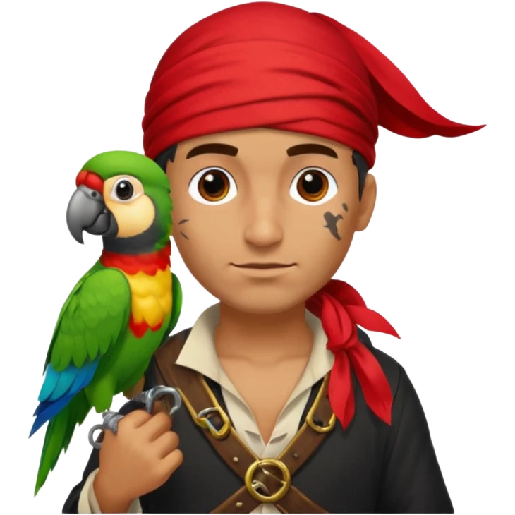 pirate and parrot emoji