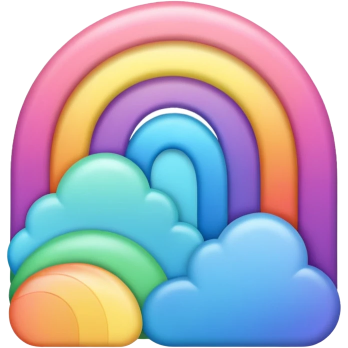Pastel gradients rainbow emoji
