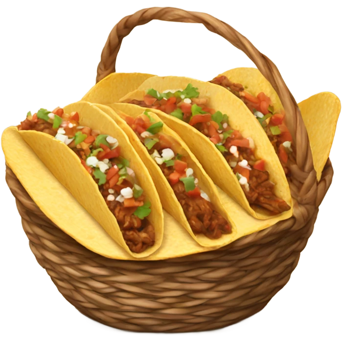Basket of birria tacos to go  emoji