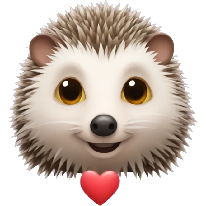 Hedgehog with heart eyes emoji