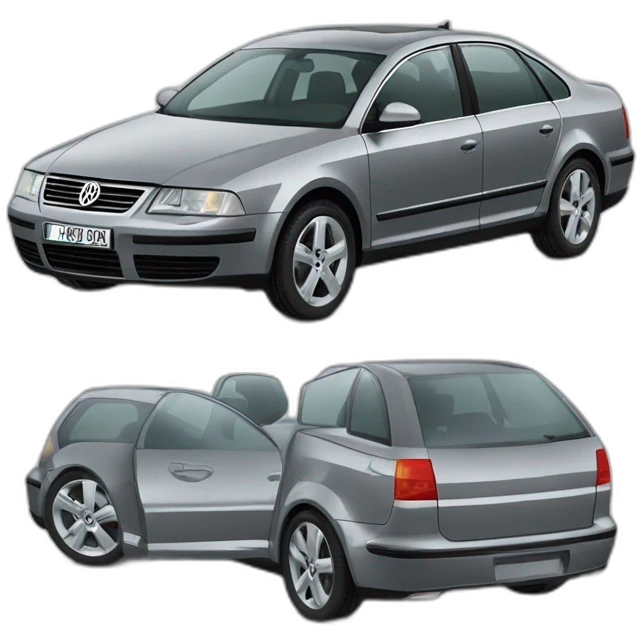 Volkswagen passat b5 grey emoji