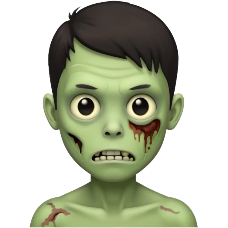 light green zombie boy emoji with dark medium hair emoji