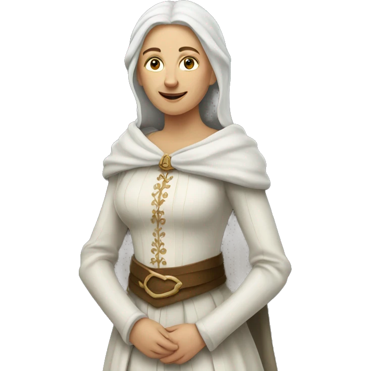 white medieval woman rich emoji